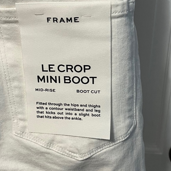 NWT Frame White Jeans - Crop Mini Boot - Picture 5 of 8
